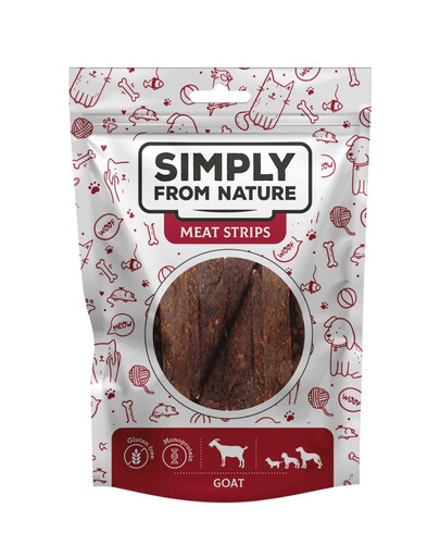 SIMPLY FROM NATURE Meat Strips Kozí stripsy pro psy 80 g