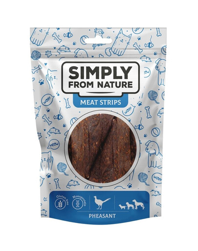 SIMPLY FROM NATURE Meat Strips Bažantí stripsy pro psy 80 g