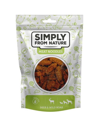 SIMPLY FROM NATURE Meat Noodles Jelení a zvěřinové rolky pro psy 80 g