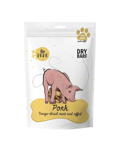 PAKA ZWIERZAKA PEPE Freeze-dried lyofilizované vepřové maso z panenky 60 g
