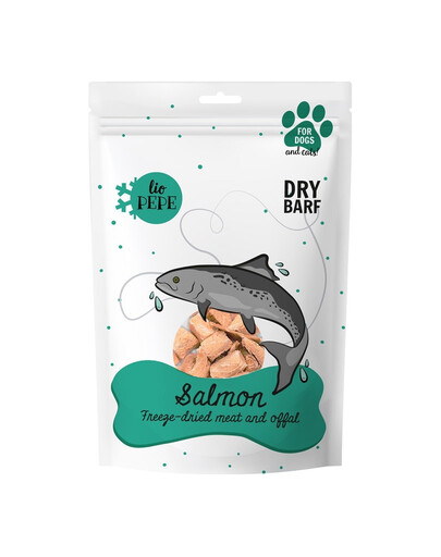 PAKA ZWIERZAKA PEPE Freeze-dried liofilizowane mięso filet z łososia XL 180g