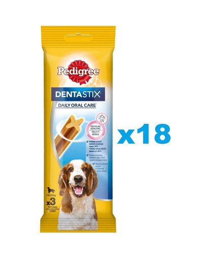 PEDIGREE DentaStix (střední plemena) zubní pamlsek pro psy 54 ks - 18x77g