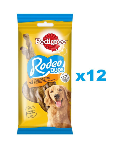 PEDIGREE Rodeo Duos 12x123g pamlsek pro dospělé psy s příchutí kuřecího masa a slaniny