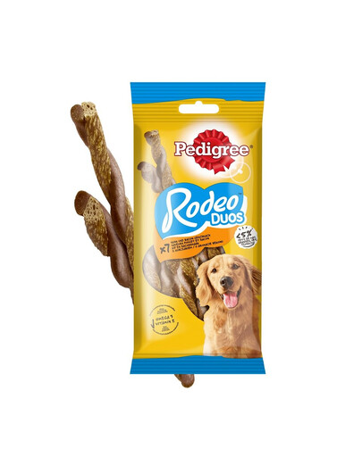 PEDIGREE Rodeo Duos 123g  pamlsky pro dospělé psy s příchutí kuřete a slaniny