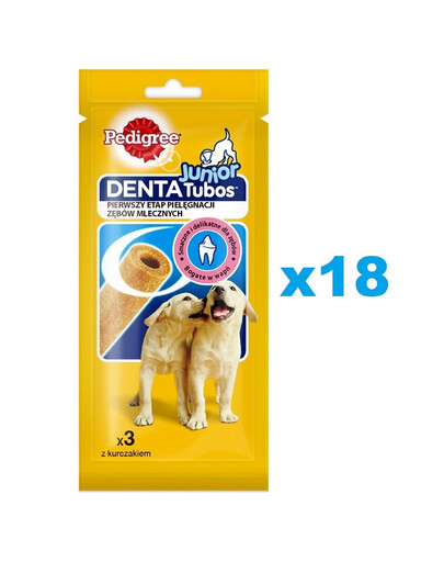 PEDIGREE DentaTubos Junior 18x72g krmivo pro štěňata s kuřecí příchutí