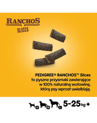 PEDIGREE Ranchos Slices 60g beef