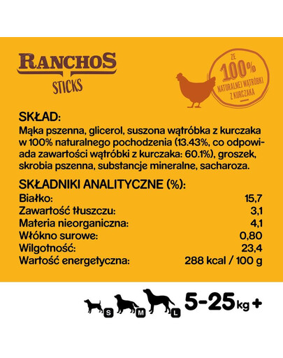 PEDIGREE Ranchos Sticks 60 g
