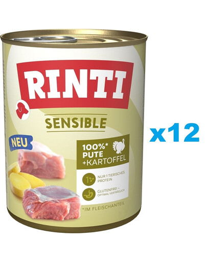 RINTI Sensible Krůta s bramborami 12x800g