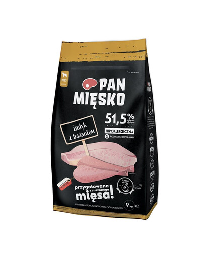 PAN MIĘSKO s krůtím masem a bažantem 9 kg pro malá plemena