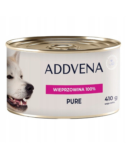 ADDVENA Moist Pure 100% Mokré krmivo pro psy s vepřovým masem 410 g