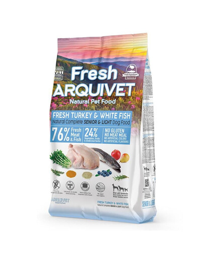 ARQUIVET Fresh Senior Light Polo-vlhké krmivo pro seniory Krůta a bílé ryby 2,5 kg