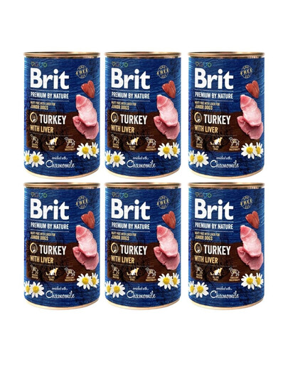 BRIT Premium By Nature Junior Turkey&Liver 6x400 g
