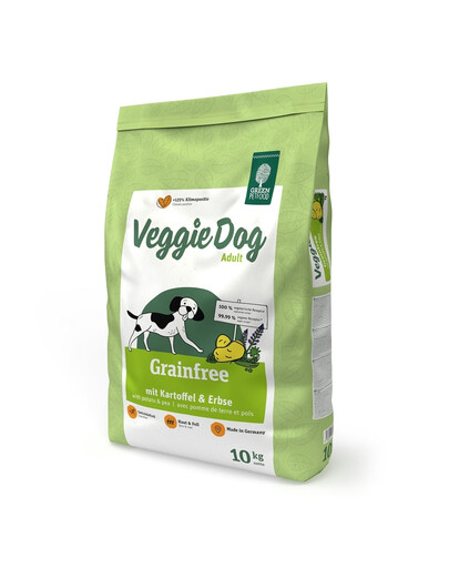 GREEN PETFOOD VeggieDog Grainfree Brambory s hráškem 10kg