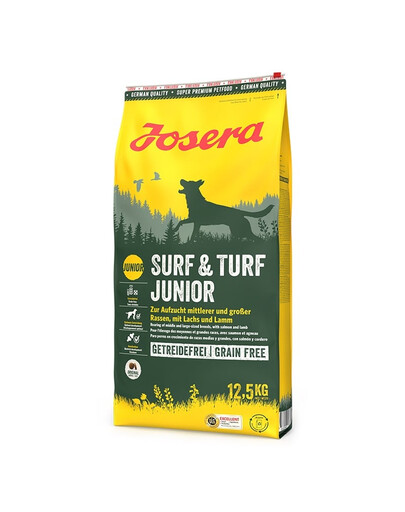 JOSERA Surf Turf Junior 12,5 kg bezobilné krmivo s lososem a jehněčím masem pro štěňata