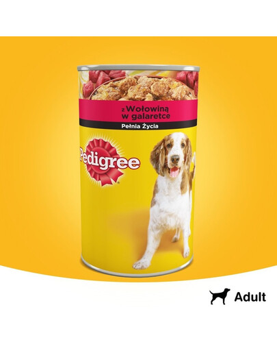 PEDIGREE konzerva ADULT s hovězím masem v želé 1200 g