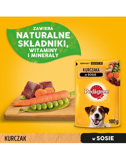 PEDIGREE kuřecí a zelenina v omáčce 0.1 kg