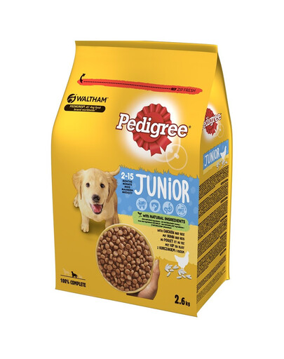 PEDIGREE Junior 3x2,6 kg suché krmivo pro štěňata s kuřecím masem a rýží
