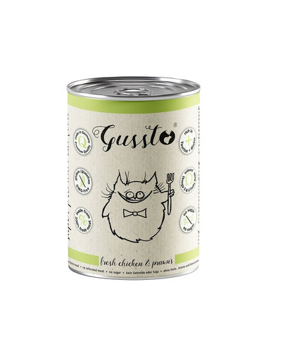 GUSSTO Cat Fresh Chicken Prawns 400 g