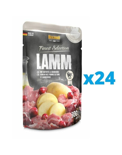 BELCANDO Jehněčí s bramborem & brusinkami 24x300 g