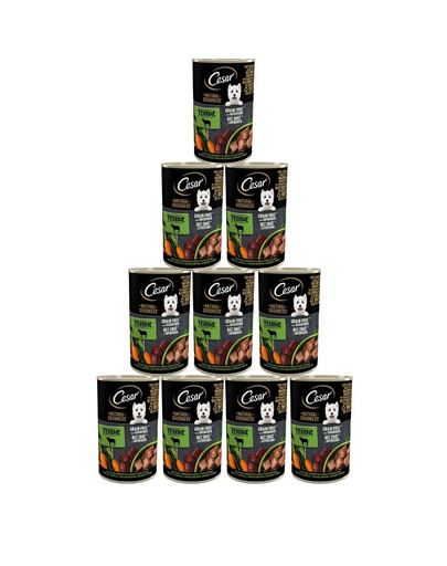 CESAR s jehněčím  masem,  mrkví, bramborami a špenátem 12x400g