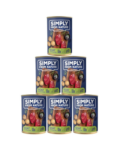 SIMPLY FROM NATURE Kozí maso a brambory 6 x 400 g konzerva pro psy