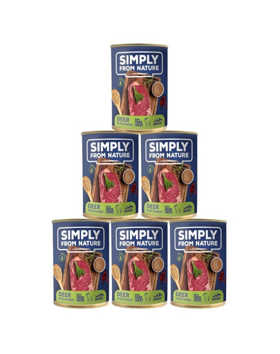 SIMPLY FROM NATURE Jelen s pohankou 6 x 400 g konzerva pro psy