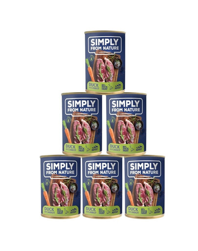SIMPLY FROM NATURE Kachna s mrkví 6 x 400 g konzerva pro psy