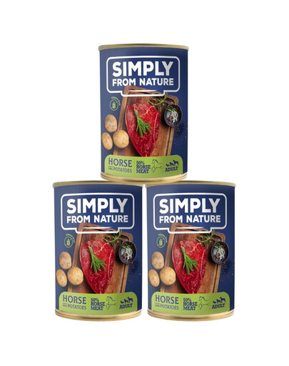 SIMPLY FROM NATURE Koňské maso a brambory 400 g konzerva pro psy