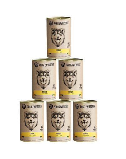 PAKA ZWIERZAKA Králík, divočák a dýně 6x400 g