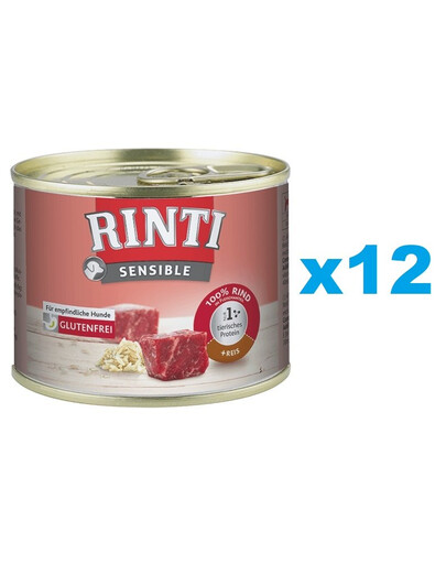 RINTI Sensible hovězí s rýží 12x185 g