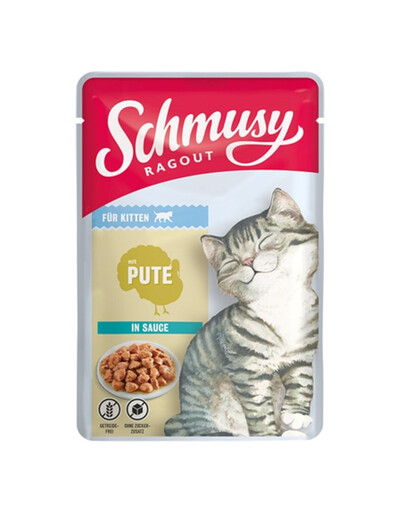 SCHMUSY RAGOUT s krůtím masem v omáčce pro koťata 100 g