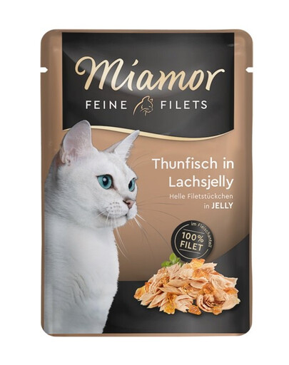 MIAMOR Feline Filets tuňák a losos v s želé 12x100 g