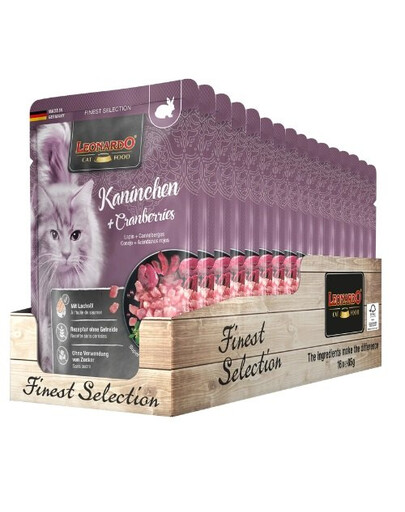 LEONARDO Finest Selection Králík s brusinkami 16x85 g