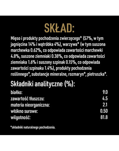 CESAR s jehněčím masem,  bramborami, mrkví a špenátem 400g