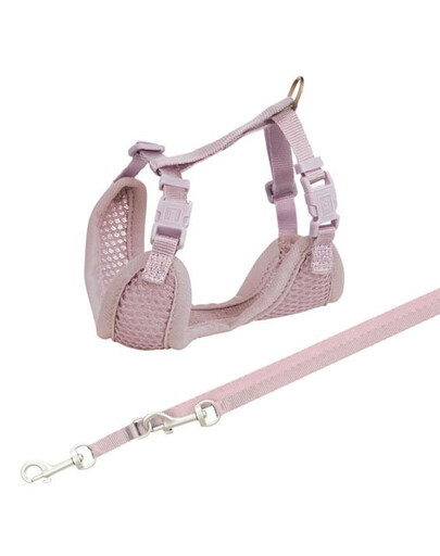 TRIXIE Junior postroj pro štěňata s vodítkem 26–34 cm / 10 mm, 2,00 m, šeřík
