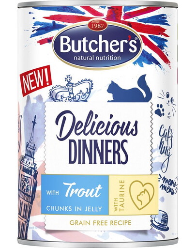 BUTCHER'S Delicious Dinners kousky pstruha v želé  400g