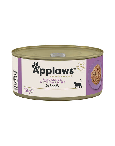 APPLAWS Cat Tin Makrela a Sardinky 156 g konzerva pro kočky