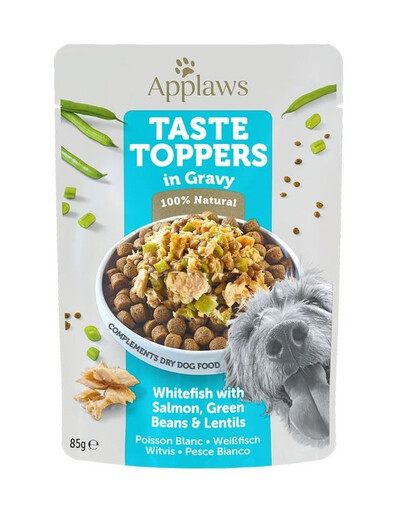 APPLAWS Taste Toppers Bílá ryba, losos, hrášek a čočka 85g