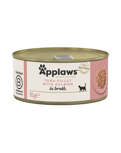APPLAWS Cat Tuňák s lososem ve vývaru 70 g