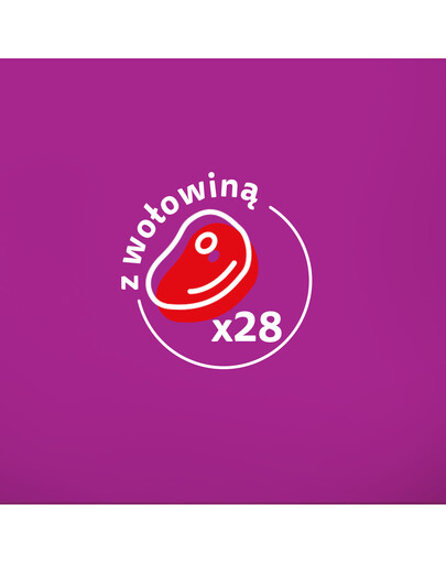 WHISKAS Adult sáček 85g vlhkého krmiva pro kočky s hovězí omáčkou pro dospělé kočky