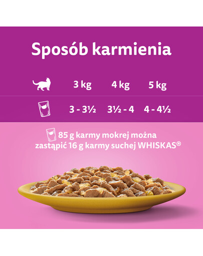 WHISKAS Adult 85g sáček vlhkého krmiva pro dospělé kočky v kuřecím želé