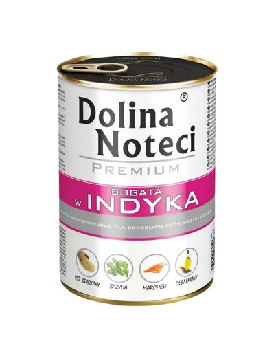 DOLINA NOTECI Premium bohatá na maso 400g konzervy pro psy