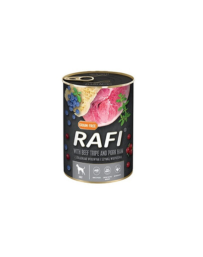 RAFI Šunka, hovězí žaludky, borůvky a brusinky 400g