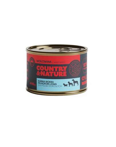 COUNTRY&NATURE Hovězí se zeleninou 410g Bezobilná konzerva pro psy