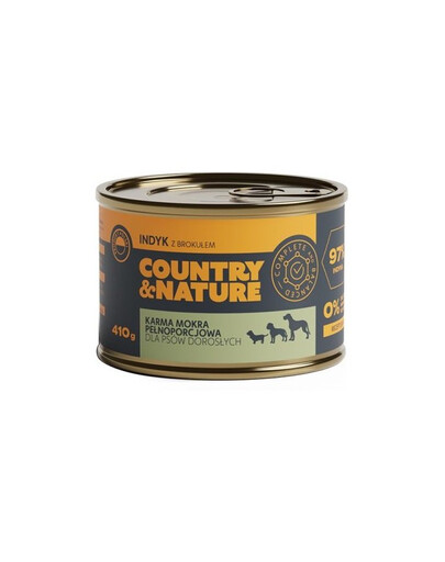 COUNTRY&NATURE Krůtí s brokolicí 410g bezobilná konzerva pro psy