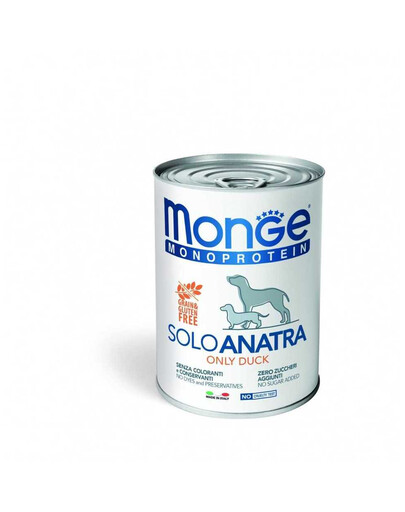 MONGE Monoprotein Solo Krmivo pro psy Kachna 400 g