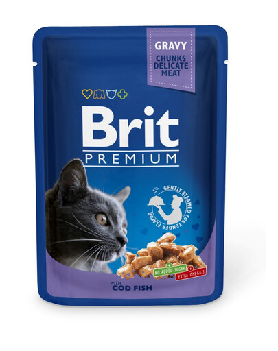 BRIT Premium Cat Adult Cod Fish 24 x 100g