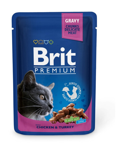 BRIT Premium Cat with Chicken & Turkey 24 x 100g