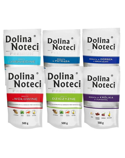 DOLINA NOTECI Premium Bohatá na maso MIX příchutí 10x500g