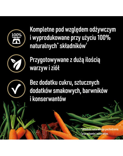 CESAR s hovězím masem, mrkví, fazolemi a bylinkami 400g
